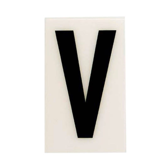 Sandleford 85mm White Self Adhesive House Letter V - Durable Polycarbonate