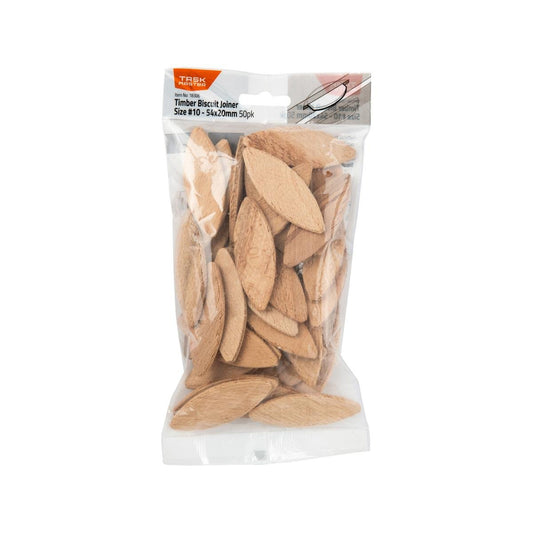 Taskmaster Biscuit Joiner 50 Pack - 54 x 20mm - Natural - Seamless Joints - Auzzistore