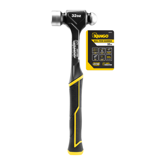 Kango 32oz Anti Vibe Ball Pein Hammer - Heat-Treated Steel - Dual Face - 1.61kg – view 2 - Auzzistore