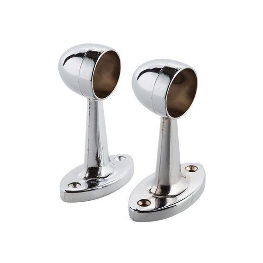 Sandleford 16mm Chrome Pillar End 2 Pack - Zinc Alloy - Chrome Plated - Auzzistore