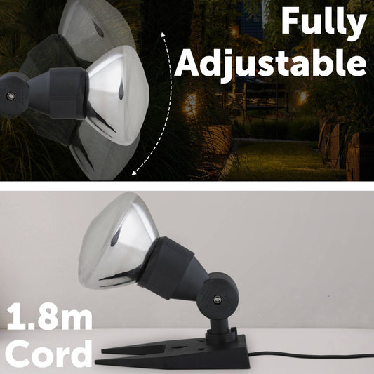 Arlec 150W Portable Security Flood Light - Black - Plastic - Weatherproof – view 2 - Auzzistore