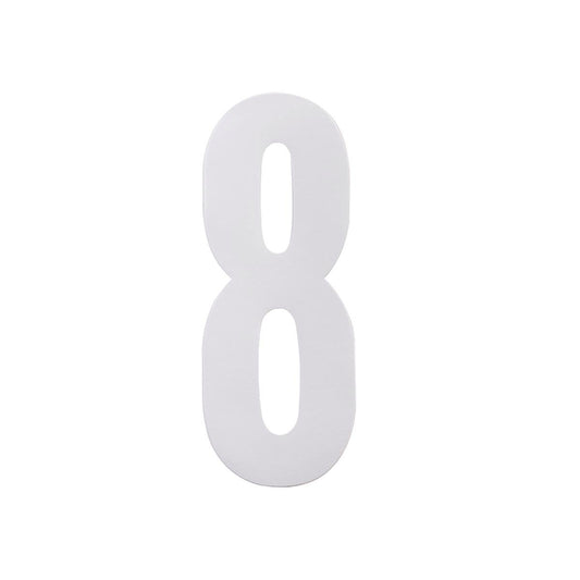Sandleford Wheelie Bin Number 8 - Self Adhesive - 175mm - White - Pack of 2