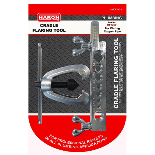Haron Cradle Flaring Tool - Copper Pipe Flaring - 3/16" to 3/4" - Steel - Auzzistore