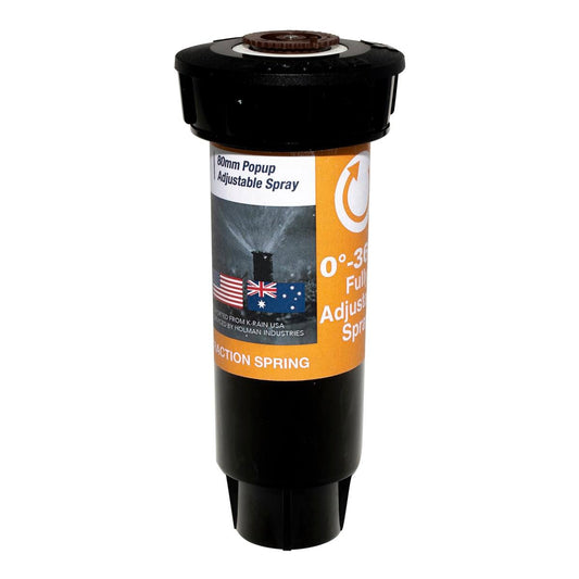 K Rain Pro-S Popup Sprinkler 80mm Plastic Aluminium Adjustable 3m Radius - Auzzistore