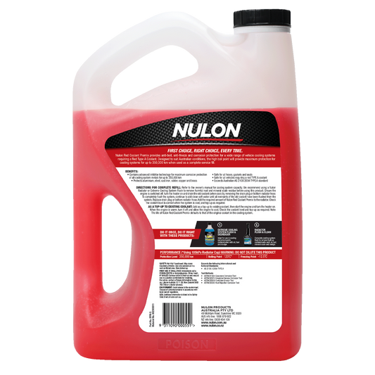 Nulon Red Coolant Premix - 5L - Anti-Boil & Anti-Freeze Protection – view 2 - Auzzistore
