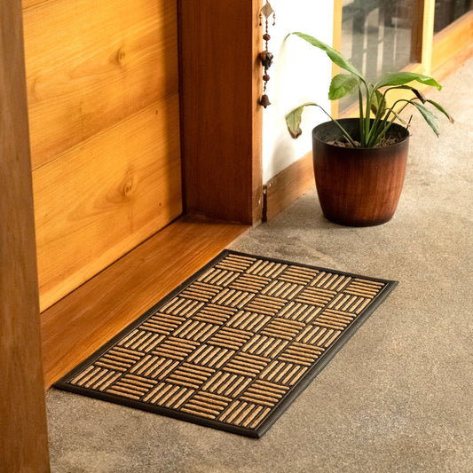 Bali Grid Coir Outdoor Mat - 45 x 75cm - Durable Dirt Trapping Design – view 2