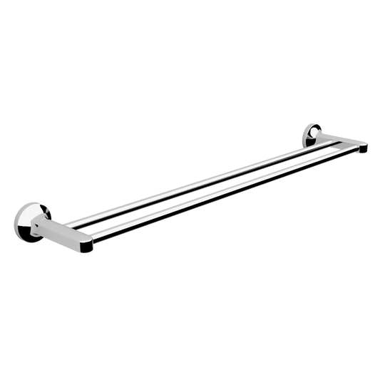 Caroma 600mm Sahara Double Towel Rail - Brass - Chrome Finish - Durable