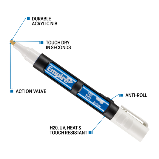 Empire White Liquid Paint Marker - 1 Pack - 21mm x 147mm - Fast-Drying Ink – view 2 - Auzzistore