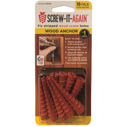 Screw It Again Screw Hole Repair Wood Anchor 10 Pack - 1mm x 5mm - Plastic – view 2 - Auzzistore