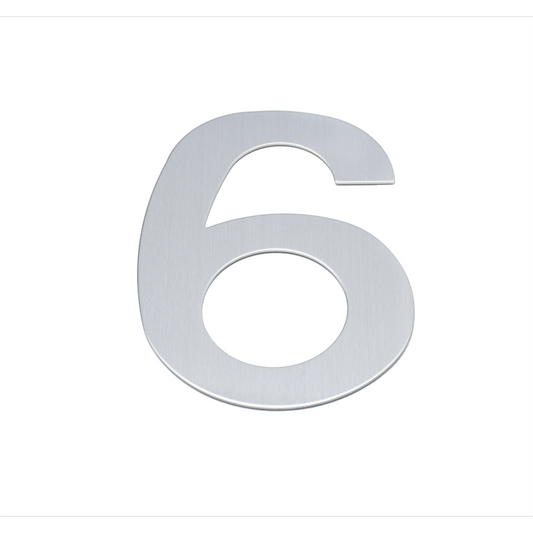 Sandleford 200mm Lorenzo Stainless Steel House Number 6 - Weather Resistant