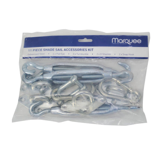 Shade Sail Accessory Marquee 11pc Fastener Kit Galv 496289 - 225mm x 160mm x 20mm