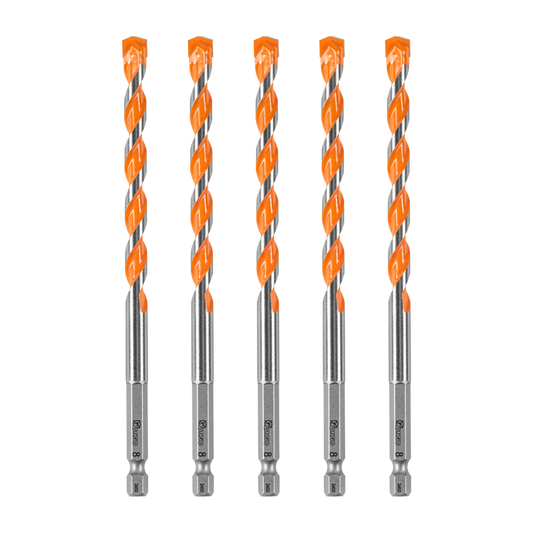 Kango Masonry Drill Bit 5 Pack - 8mm x 150mm - Durable Carbide Tip – view 2 - Auzzistore