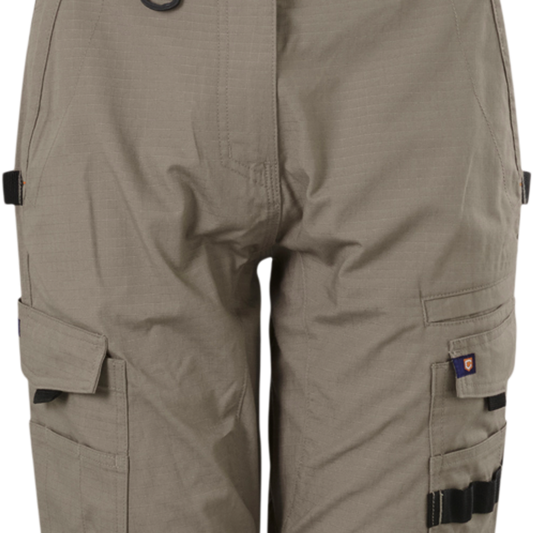 Citeco Size 12 Womens Cuffed Cargo Ripstop Pant - Khaki - Durable, Functional