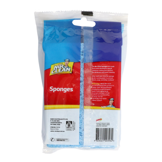 Mr Clean Cellulose Sponge 4 Pack - 15 x 10 x 1 cm - Absorbent Natural Material – view 2