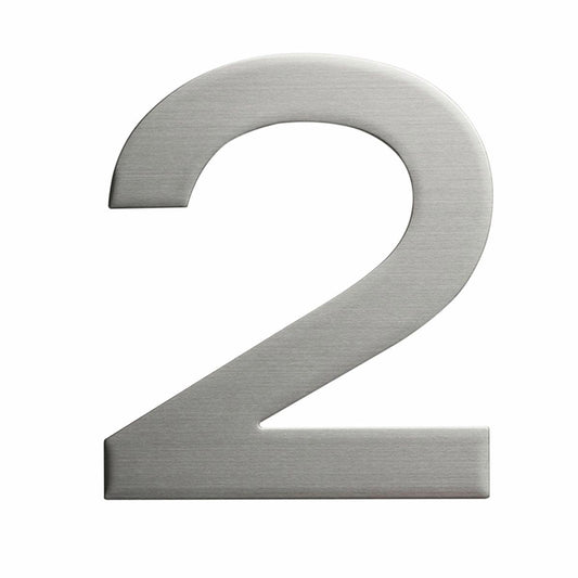 Sandleford 150mm Stainless Steel House Number 2 - Silver - Rust Resistant