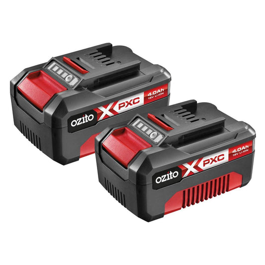 Ozito PXC 18V 4.0Ah Battery Twin Pack - 2 Batteries - PXTBP 240 - Reliable Power