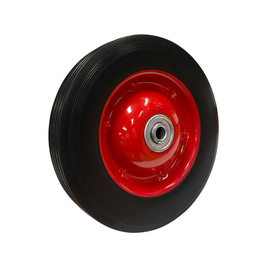 Easy Roll 200mm Rubber Wheel - Metal Centre - Solid - 60kg Load Capacity - Auzzistore