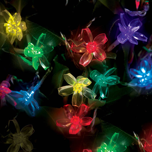 Lytworx 50 Colour Changing LED Solar Blossom Fairy Lights 4.9m Durable – view 2 - Auzzistore