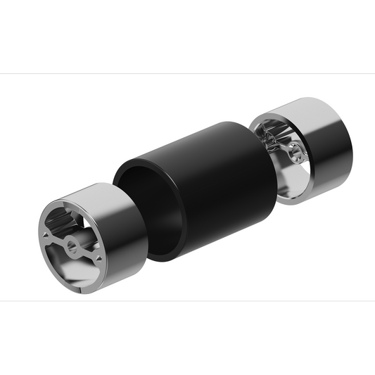 Porta Handrail Joiner - 50mm - 304 Grade Stainless Steel - Matt Black - Auzzistore