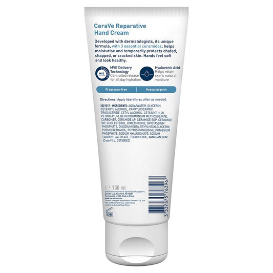 CeraVe Reparative Hand Cream 100ml - Non-Greasy Moisturizer for Dry Hands – view 2