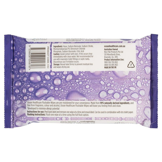 Ocean Healthcare Flushable Wipes 40 Pack - Gentle and Convenient Care – view 2