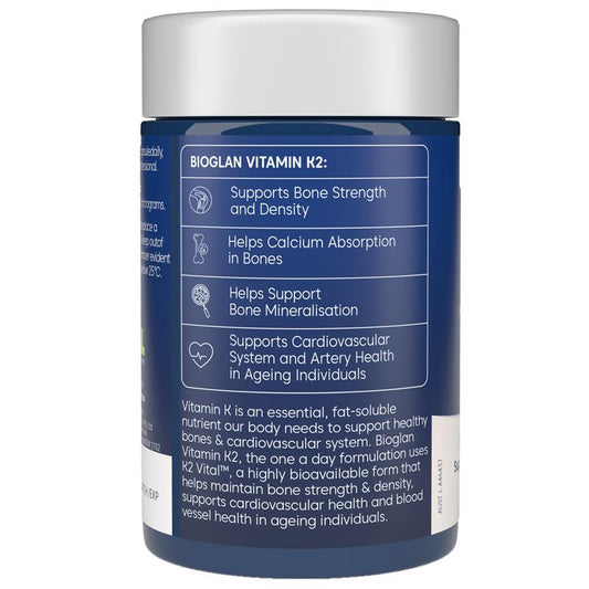 Bioglan Vitamin K2 Menaquinone 7 60 Capsules – Bone & Heart Support – view 2