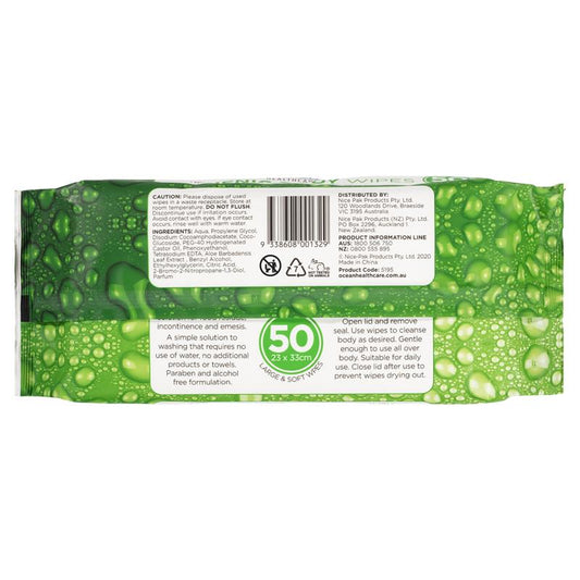 Ocean Healthcare Adult Body Wipes, pH Balanced, Alcohol-Free, 50 Pack – view 2