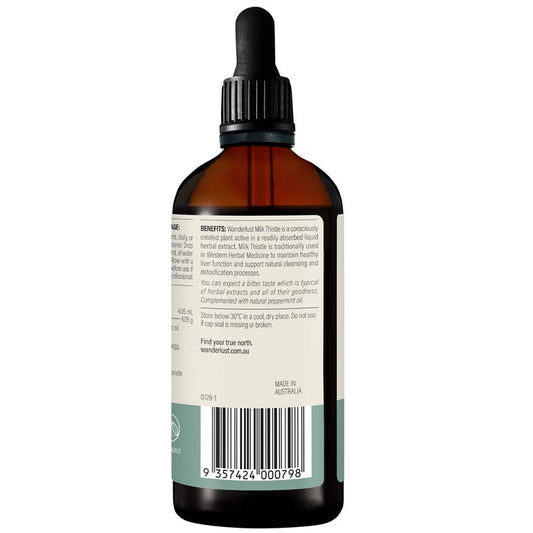 Wanderlust Milk Thistle Liquid Extract 140ml - Natural Liver Support – view 2