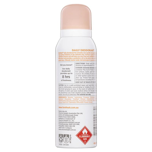 Femfresh 75g Hypoallergenic Deodorant Spray with Calendula & Silk, 8hr Protection – view 2
