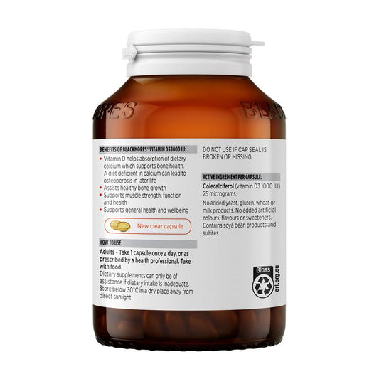 Blackmores Vitamin D3 1000IU 300 Capsules - Essential Bone Health Support – view 2