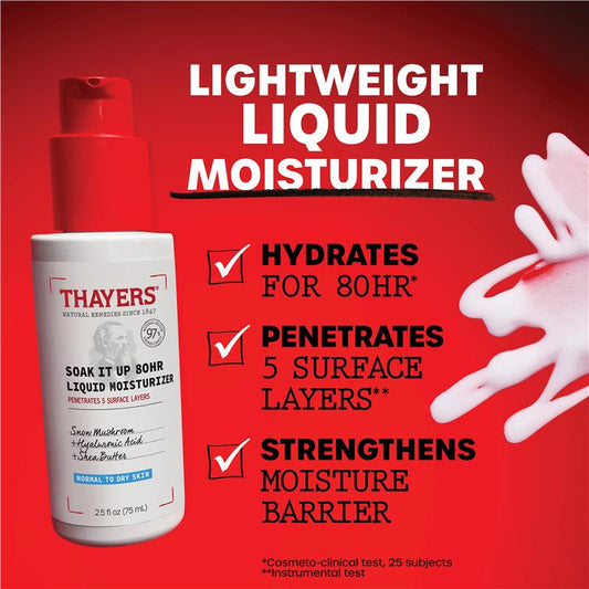 Thayers Soak It Up 80 Hour Liquid Facial Moisturiser with Hyaluronic Acid 75ml – view 2