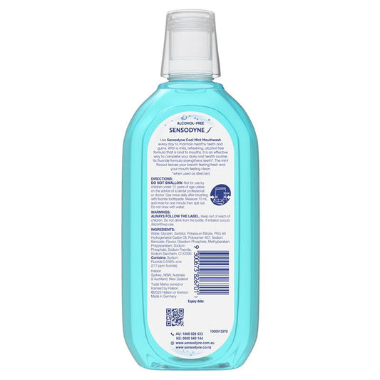 Sensodyne Sensitive Cool Mint Gentle Mouthwash 500mL - Refreshing Oral Care - Auzzi Store
