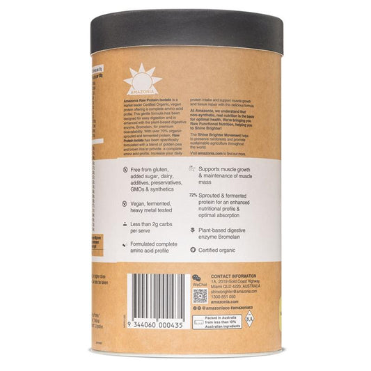 Amazonia RAW Protein Isolate Vanilla 1kg - Natural Muscle Strength Booster-Auzzi Store