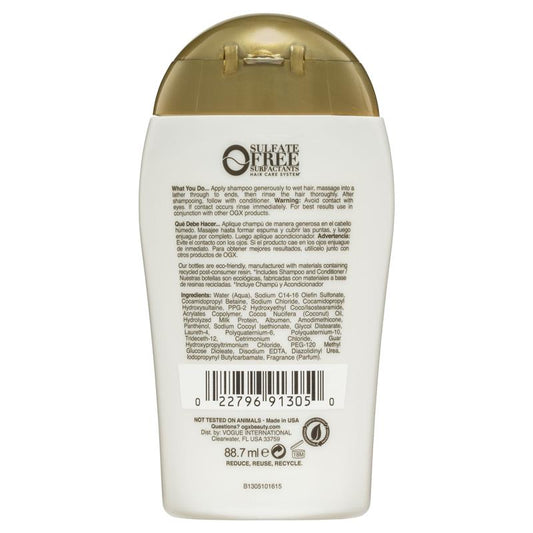 OGX Nourishing + Hydrating Coconut Milk Shampoo for Dry Hair - 88.7mL-Auzzi Store