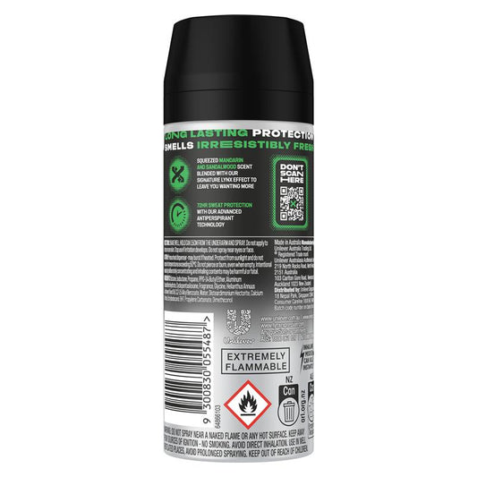 Lynx Africa Men's Antiperspirant Deodorant Aerosol 165ml – 72-Hour Protection – view 2