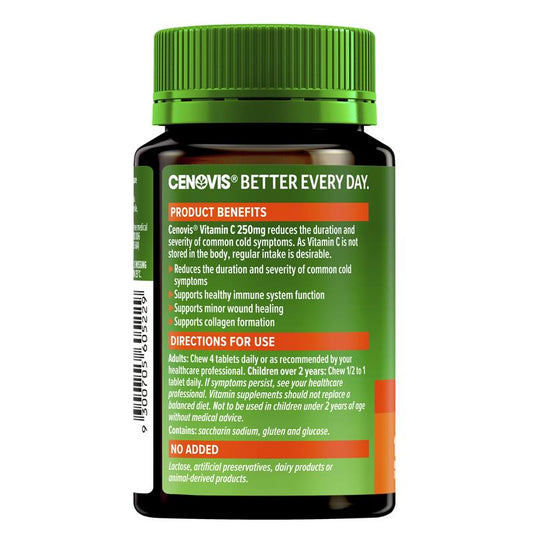Cenovis Vitamin C 250mg Chewable Tablets - 150 Count, Immune Support – view 2