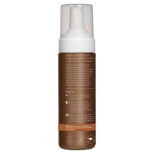 Le Tan Classic Tan Self Tanning Foam Medium Dark - 180ml for a Deep Glow – view 2