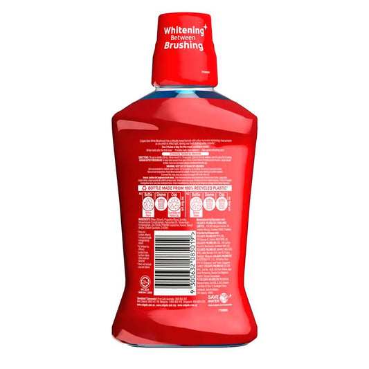 Colgate Optic White Teeth Whitening Mouthwash 500mL - Alcohol-Free Brightening - Auzzi Store
