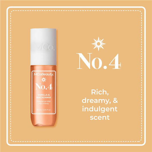 MCoBeauty Vanilla & Macadamia No.4 Fragrance Hair & Body Mist 90ml – view 2