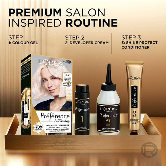 L'Oreal Paris Preference 11.21 Ultra Light Cool Pearl Blonde Hair Color-Auzzi Store