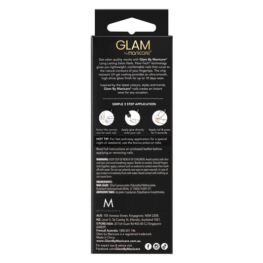 Glam By Manicare Ombre Medium Almond Press On Nails Fashion Kit - 24pc – view 2