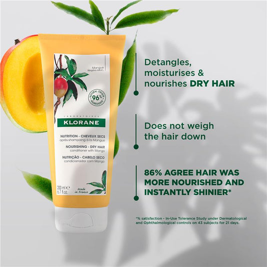 Klorane Nourishing Mango Conditioner 200ml – Hydrate and Revive Dry Hair-Auzzi Store