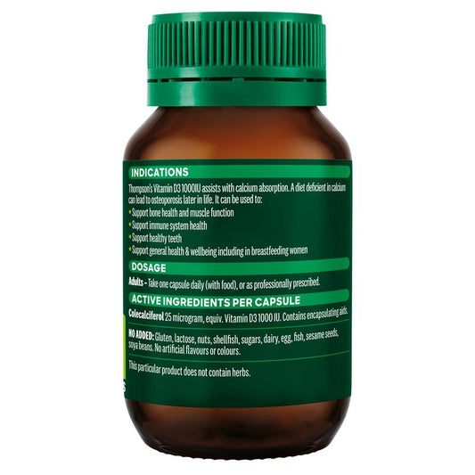 Thompson's Vitamin D3 1000 IU 240 Capsules – Bone & Immune Support – view 2