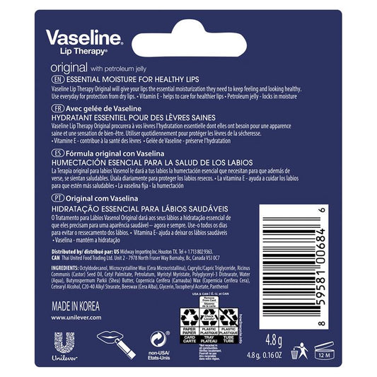 Vaseline Lip Balm Original Stick 4.8g - Essential Moisture for Healthy Lips – view 2