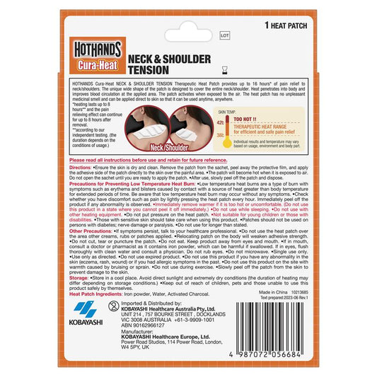 Hot Hands Cura Heat Neck And Shoulder Pain Patch - Targeted Pain Relief – view 2