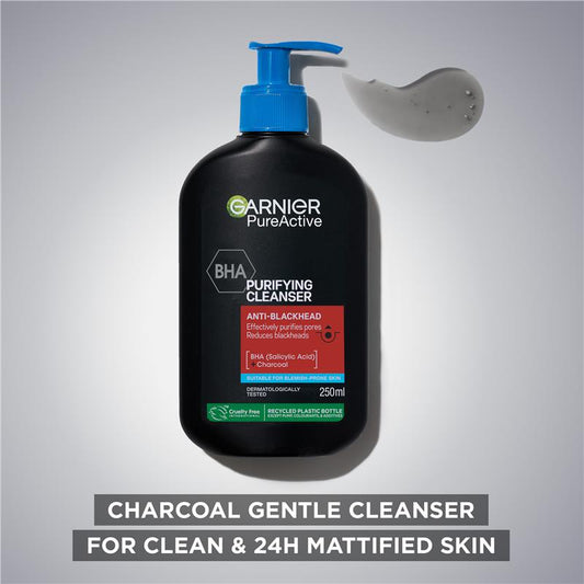 Garnier Pure Active Deep Charcoal Cleanser 250ml - Anti-Blackhead Gel Cleanser – view 2