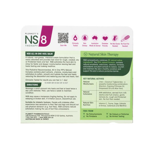 Plunketts NS8 Heel Balm 75g – Moisturizing Cream for Dry, Cracked Heels – view 2