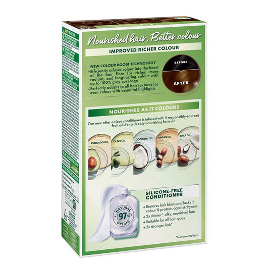 Garnier Nutrisse Permanent Hair Colour - 4.3 Cappuccino Dark Golden Brown-Auzzi Store