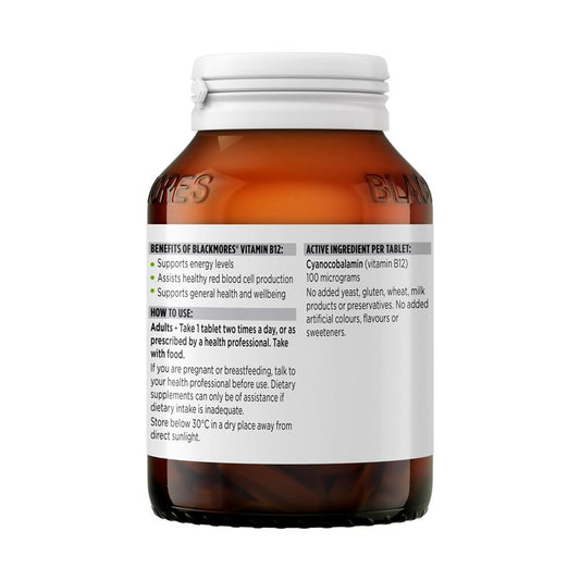 Blackmores Vitamin B12 100mcg Tablets – 150 Count for Energy Support – view 2