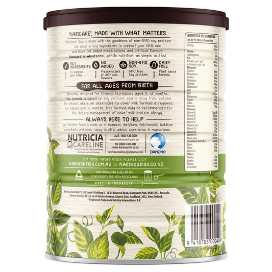 Karicare Soy Baby Infant Formula 900g - Dairy-Free Nutrition for Infants-Auzzi Store